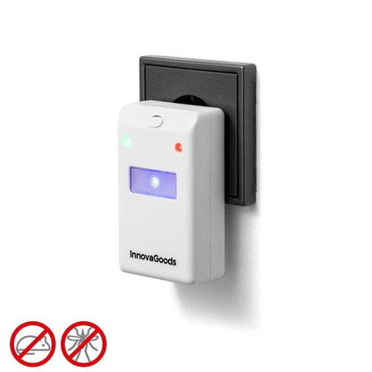 Dispozitiv Killekt Inovamarket cu LED activat în priză, semnale luminoase și pictograme anti-insecte și rozătoare pentru uz casnic.