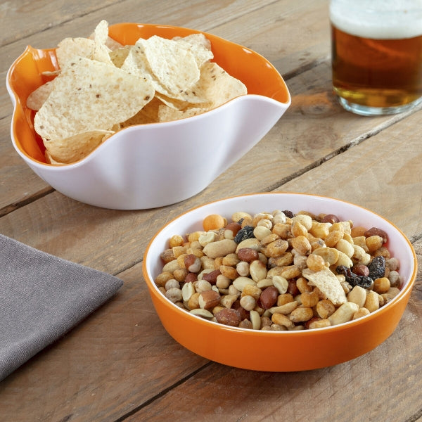 Set Boluri pentru Aperitive 2 în 1 Inovamarket, utilizate pentru servirea chipsurilor și mixurilor de alune, perfect pentru petreceri.