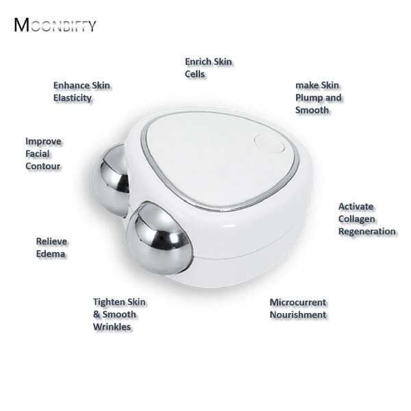 GlowTouch-Mini Dispozitiv de Masaj Facial Portabil cu Curent Microelectric, 3 Moduri de Masaj, Portabil și Ușor de Utilizat - Inovamarket