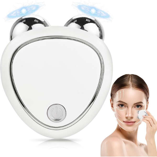 GlowTouch-Mini Dispozitiv de Masaj Facial Portabil cu Curent Microelectric, 3 Moduri de Masaj, Portabil și Ușor de Utilizat - Inovamarket