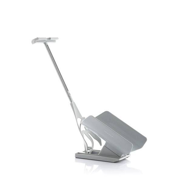 Dispozitiv Shoeasy Inovamarket 3-în-1 în poziție verticală, design modern și funcțional pentru încălțare ușoară