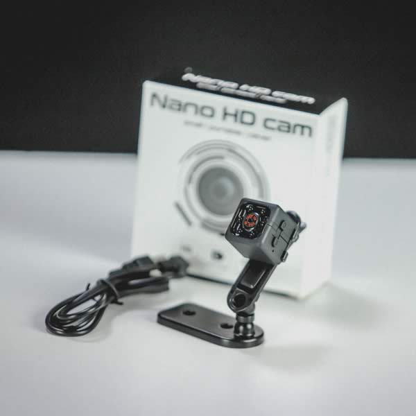 Nano_HD_Cam 4K: Mini Cameră Compactă cu Rezoluție HD, Incl. Stand și Cablu USB - Inovamarket