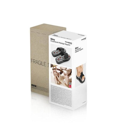 Ambalajul produsului Papuci cu Acupunctură Slicu Inovamarket, ideal pentru cadouri și livrare sigură.